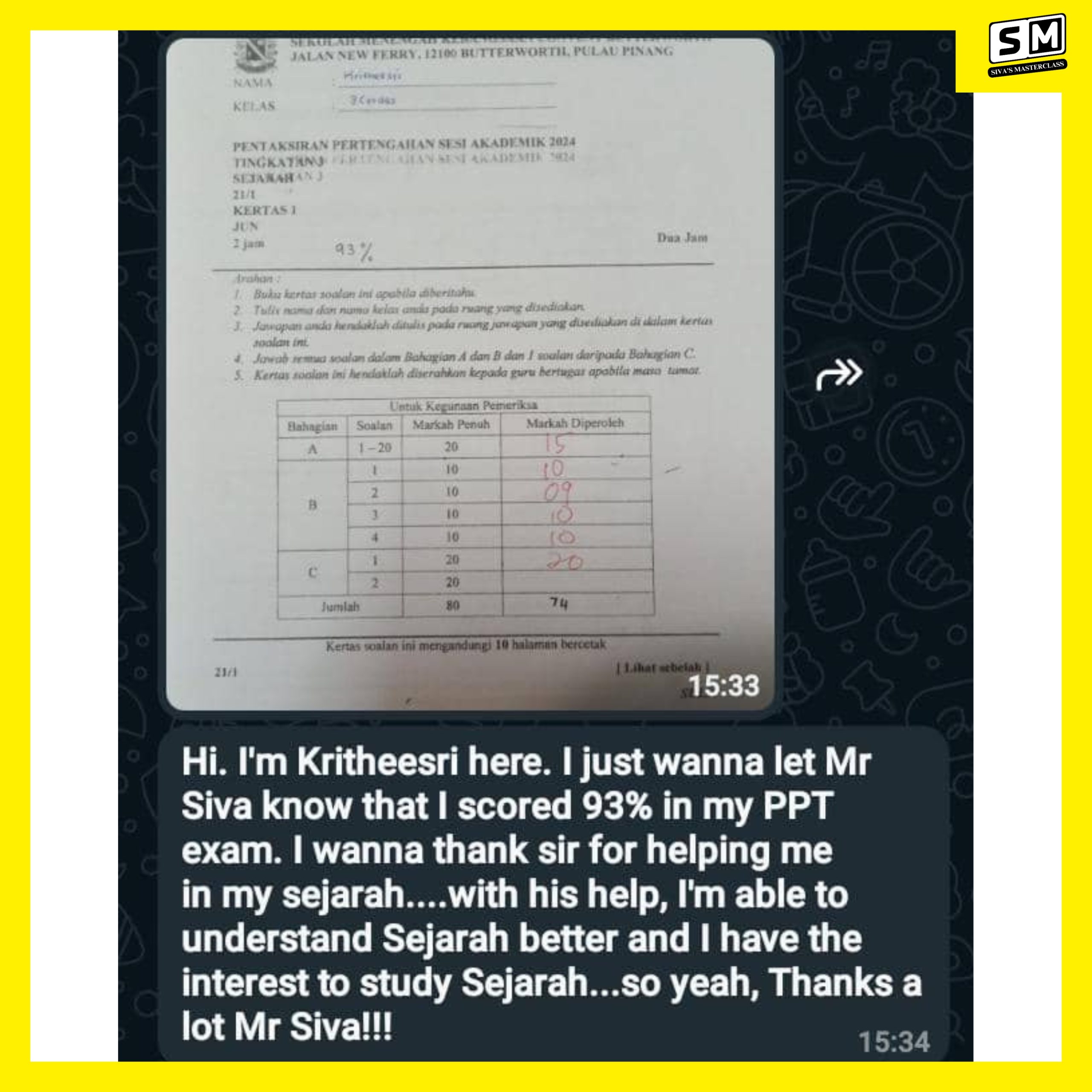 Siva's Masterclass Testimonial 6